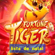 lista de natal para imprimir